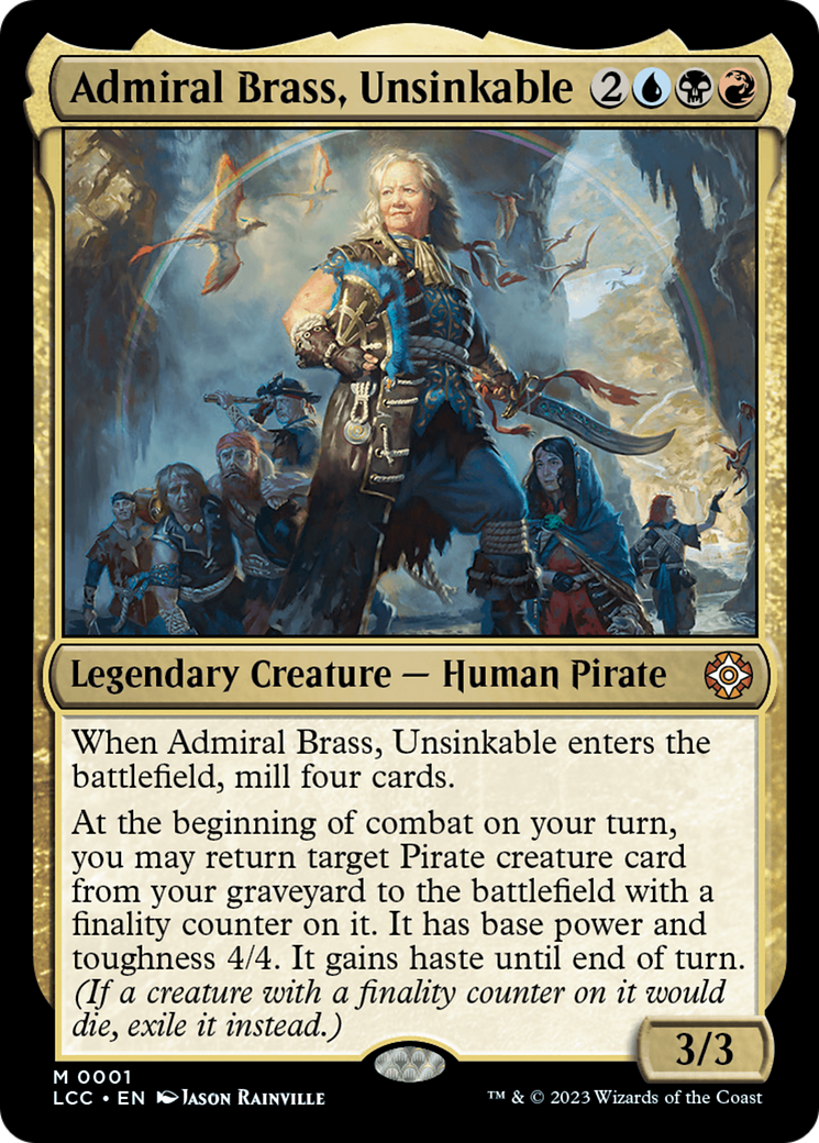 Admiral Brass, Unsinkable (Display Commander) [The Lost Caverns of Ixalan Commander] | The Clever Kobold