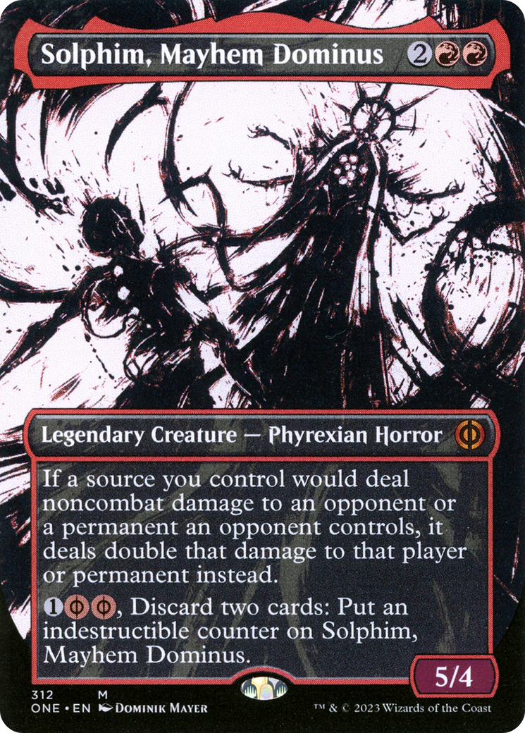Solphim, Mayhem Dominus (Borderless Ichor) [Phyrexia: All Will Be One] | The Clever Kobold