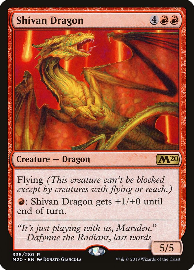 Shivan Dragon [Core Set 2020] | The Clever Kobold