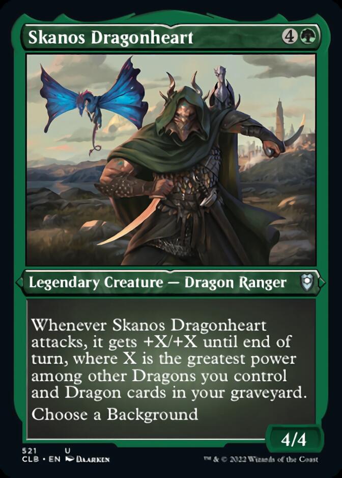 Skanos Dragonheart (Foil Etched) [Commander Legends: Battle for Baldur's Gate] | The Clever Kobold