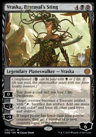 Vraska, Betrayal's Sting (Promo Pack) [Phyrexia: All Will Be One Promos] | The Clever Kobold