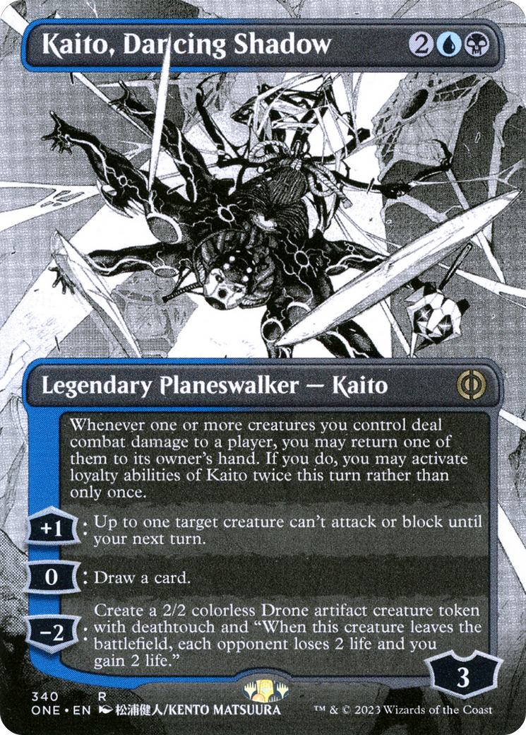 Kaito, Dancing Shadow (Borderless Manga) [Phyrexia: All Will Be One] | The Clever Kobold