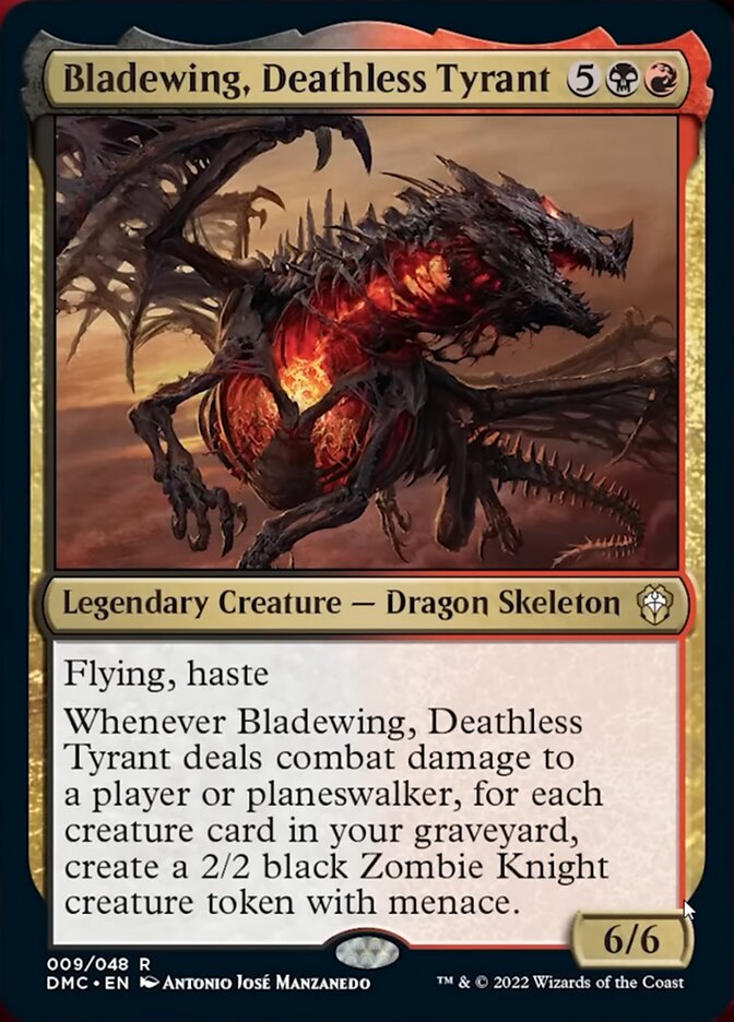 Bladewing, Deathless Tyrant [Dominaria United Commander] | The Clever Kobold