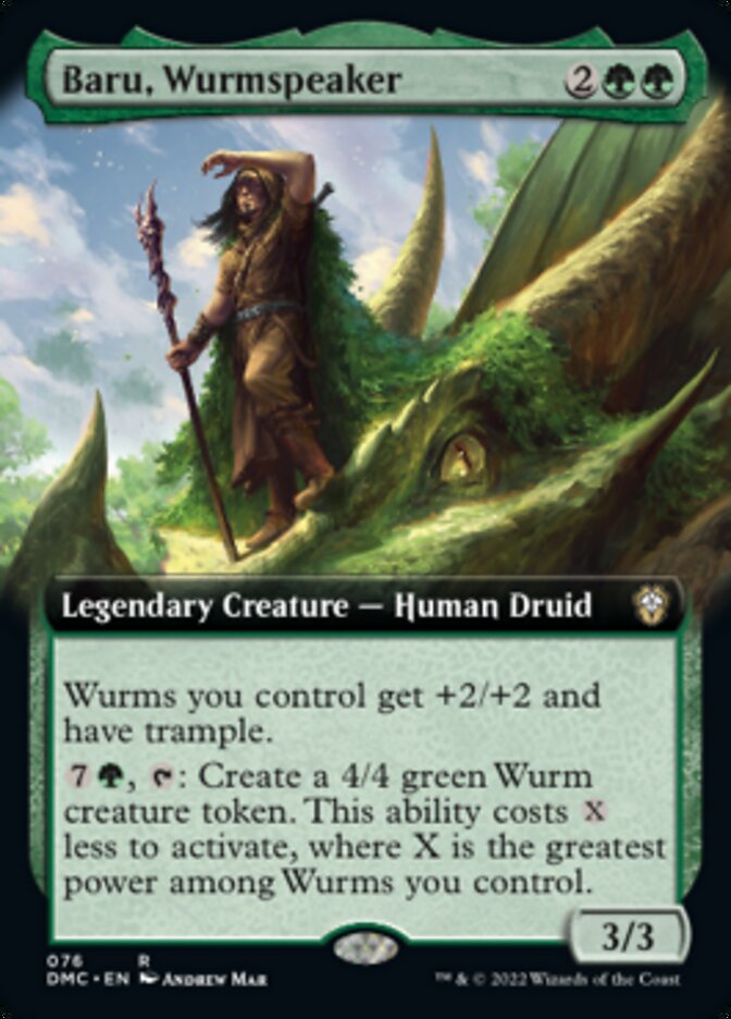 Baru, Wurmspeaker (Extended Art) [Dominaria United Commander] | The Clever Kobold