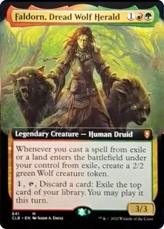 Faldorn, Dread Wolf Herald (Extended Art) [Commander Legends: Battle for Baldur's Gate] | The Clever Kobold