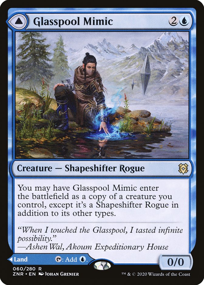 Glasspool Mimic // Glasspool Shore [Zendikar Rising] | The Clever Kobold