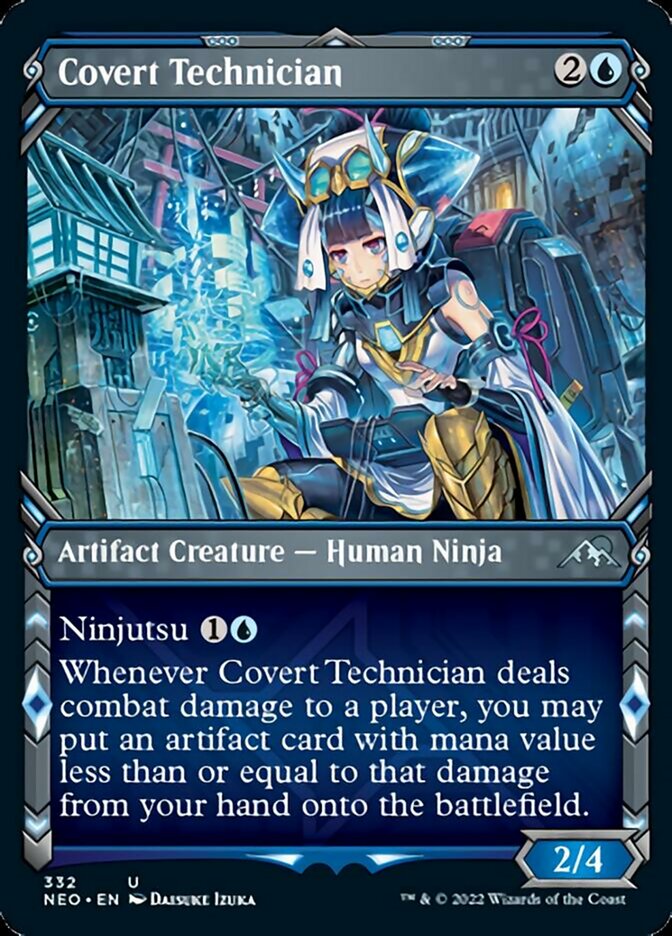Covert Technician (Showcase Ninja) [Kamigawa: Neon Dynasty] | The Clever Kobold
