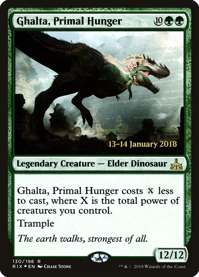 Ghalta, Primal Hunger [Rivals of Ixalan Prerelease Promos] | The Clever Kobold