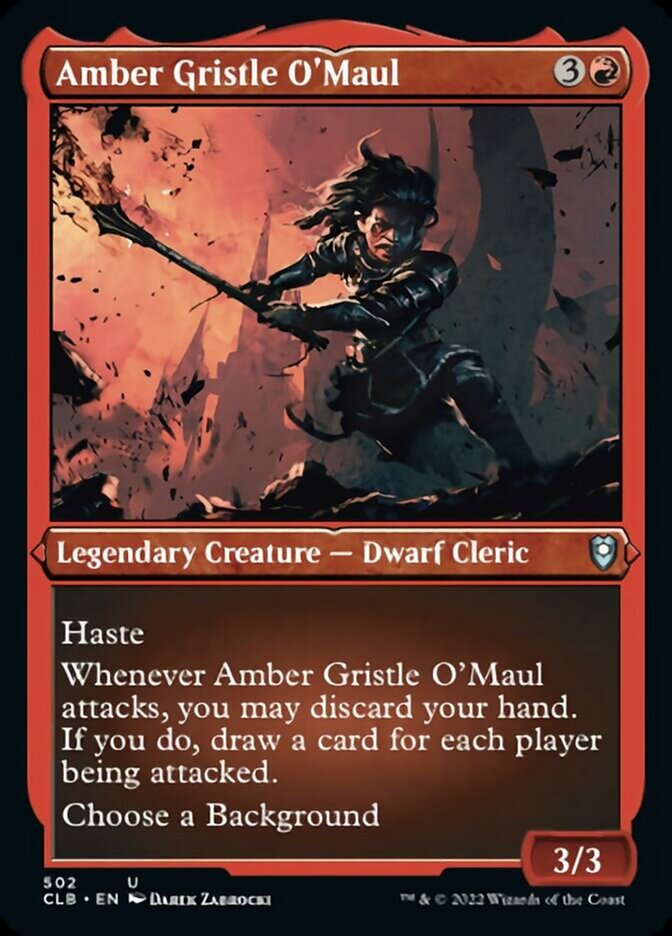 Amber Gristle O'Maul (Foil Etched) [Commander Legends: Battle for Baldur's Gate] | The Clever Kobold