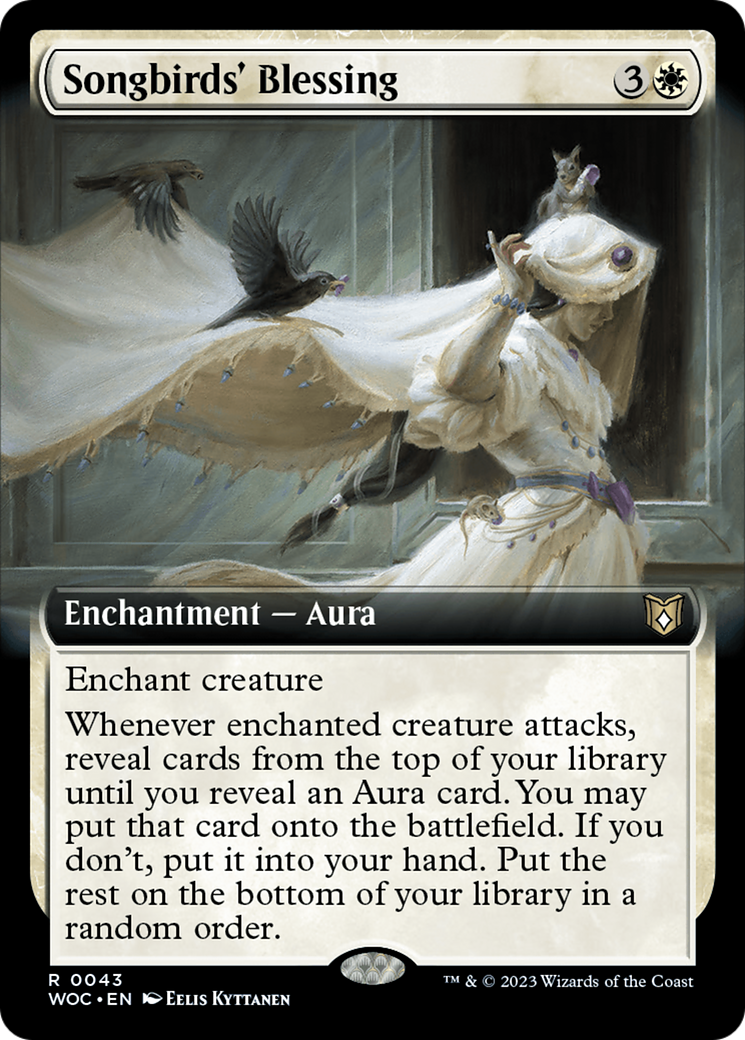 Songbirds' Blessing (Extended Art) [Wilds of Eldraine Commander] | The Clever Kobold