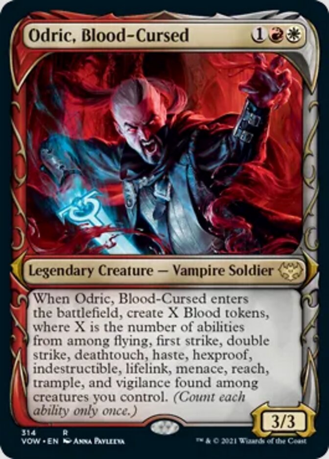 Odric, Blood-Cursed (Showcase Fang Frame) [Innistrad: Crimson Vow] | The Clever Kobold