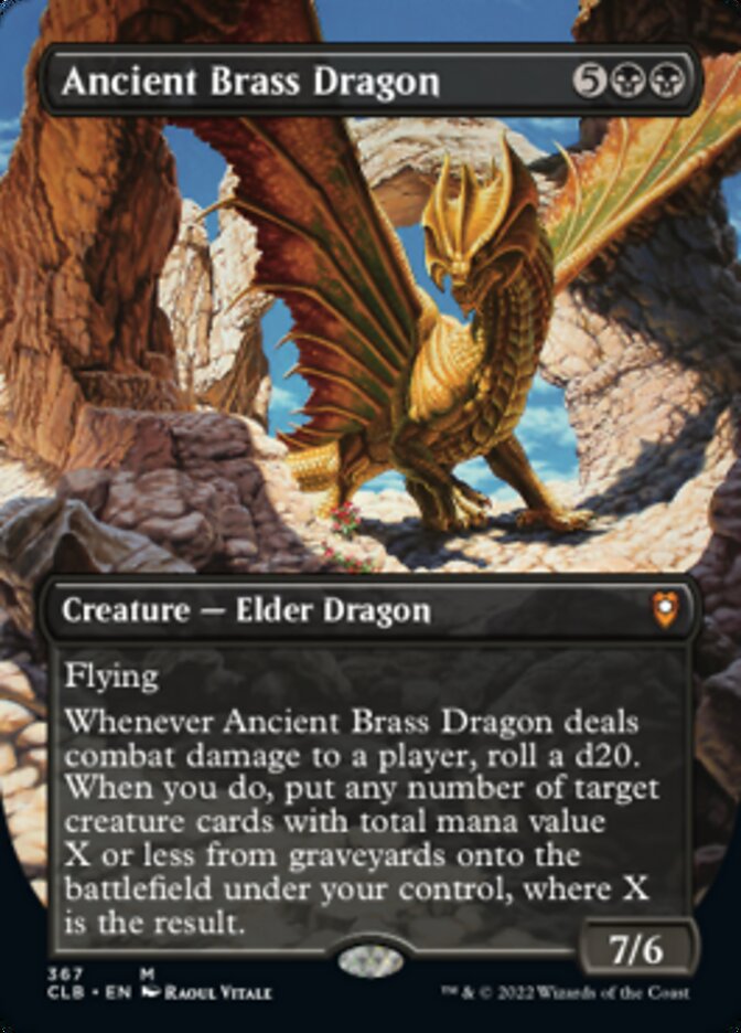 Ancient Brass Dragon (Borderless Alternate Art) [Commander Legends: Battle for Baldur's Gate] | The Clever Kobold
