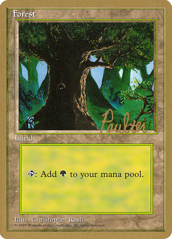 Forest (pp377) (Preston Poulter) [Pro Tour Collector Set] | The Clever Kobold