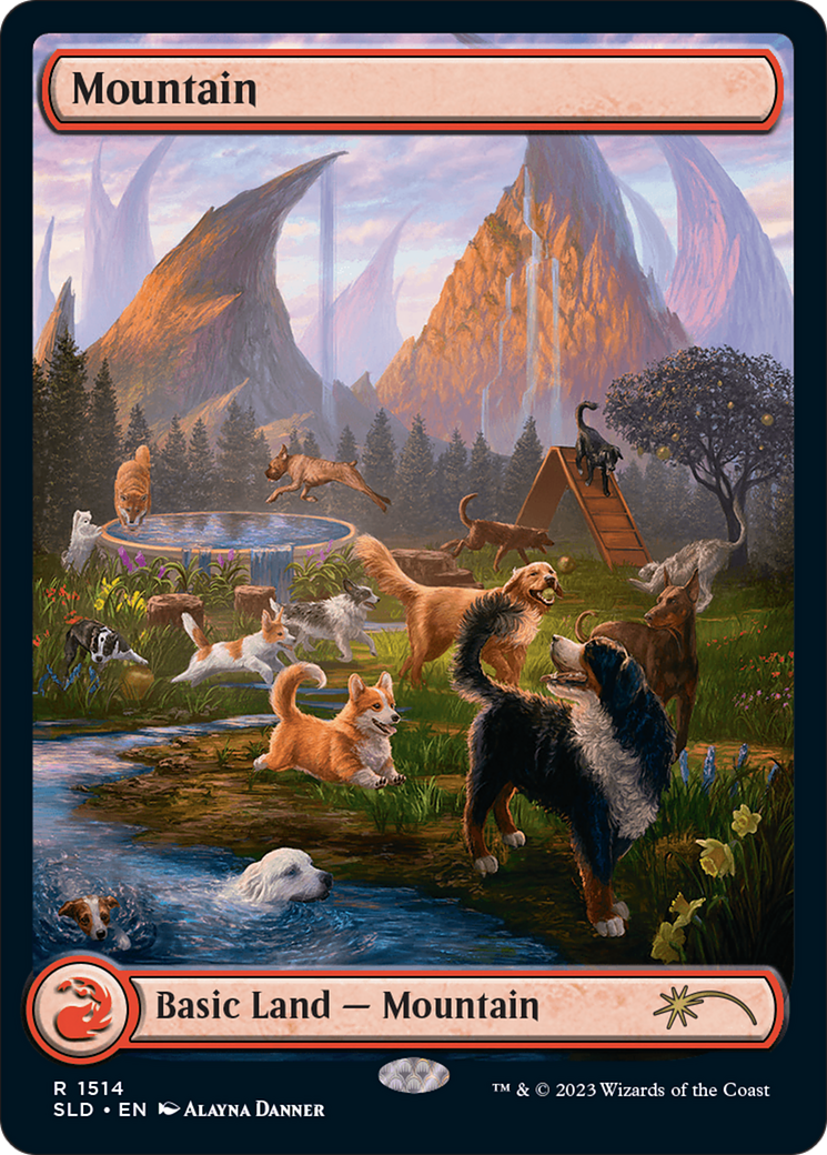 Mountain (1514) [Secret Lair Commander Deck: Raining Cats and Dogs] | The Clever Kobold