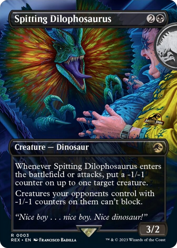 Spitting Dilophosaurus (Borderless) [Jurassic World Collection] | The Clever Kobold