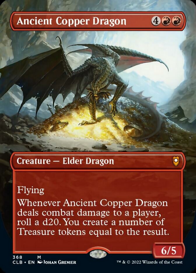 Ancient Copper Dragon (Borderless Alternate Art) [Commander Legends: Battle for Baldur's Gate] | The Clever Kobold