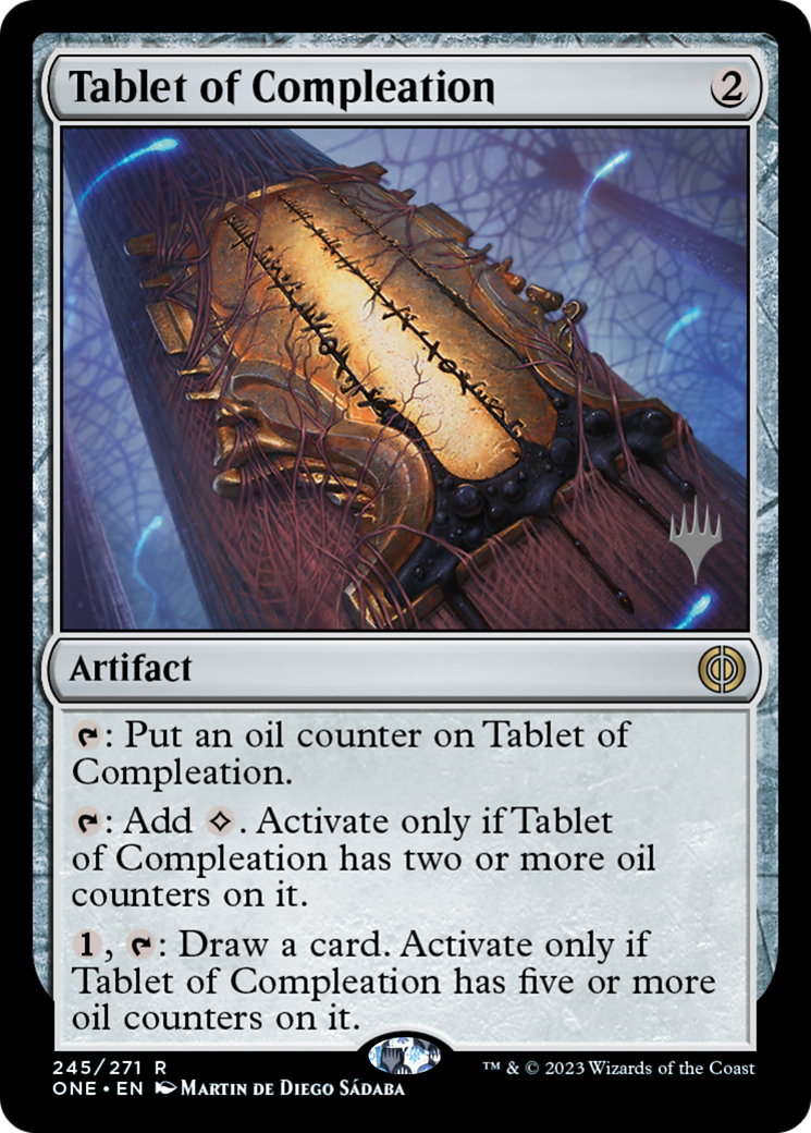 Tablet of Compleation (Promo Pack) [Phyrexia: All Will Be One Promos] | The Clever Kobold