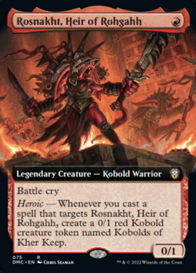 Rosnakht, Heir of Rohgahh (Extended Art) [Dominaria United Commander] | The Clever Kobold