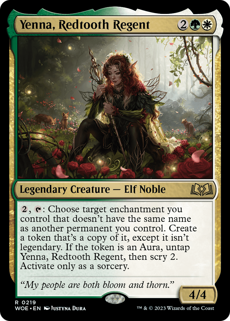 Yenna, Redtooth Regent [Wilds of Eldraine Prerelease Promos] | The Clever Kobold