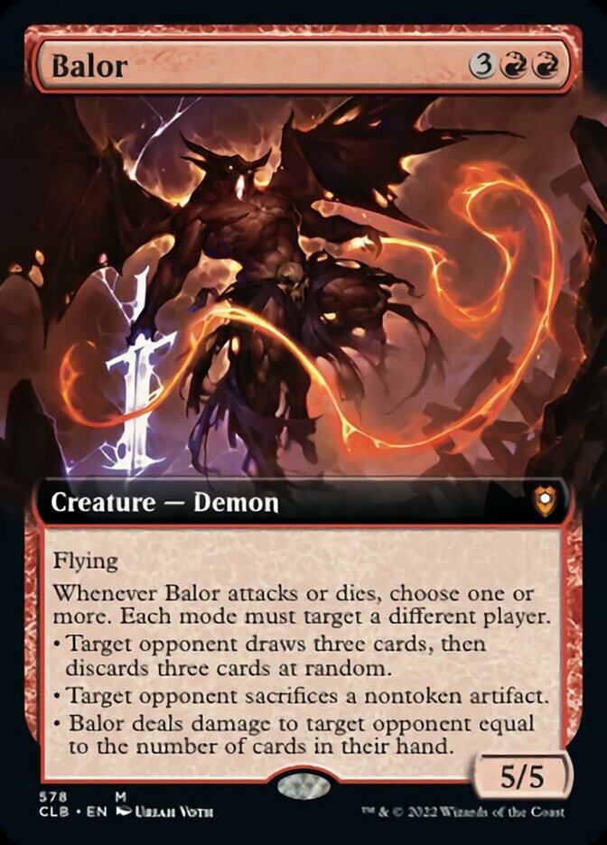 Balor (Extended Art) [Commander Legends: Battle for Baldur's Gate] | The Clever Kobold