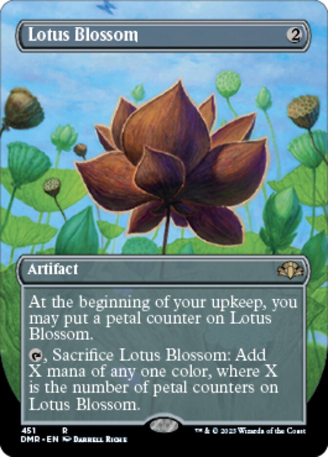 Lotus Blossom (Borderless Alternate Art) [Dominaria Remastered] | The Clever Kobold