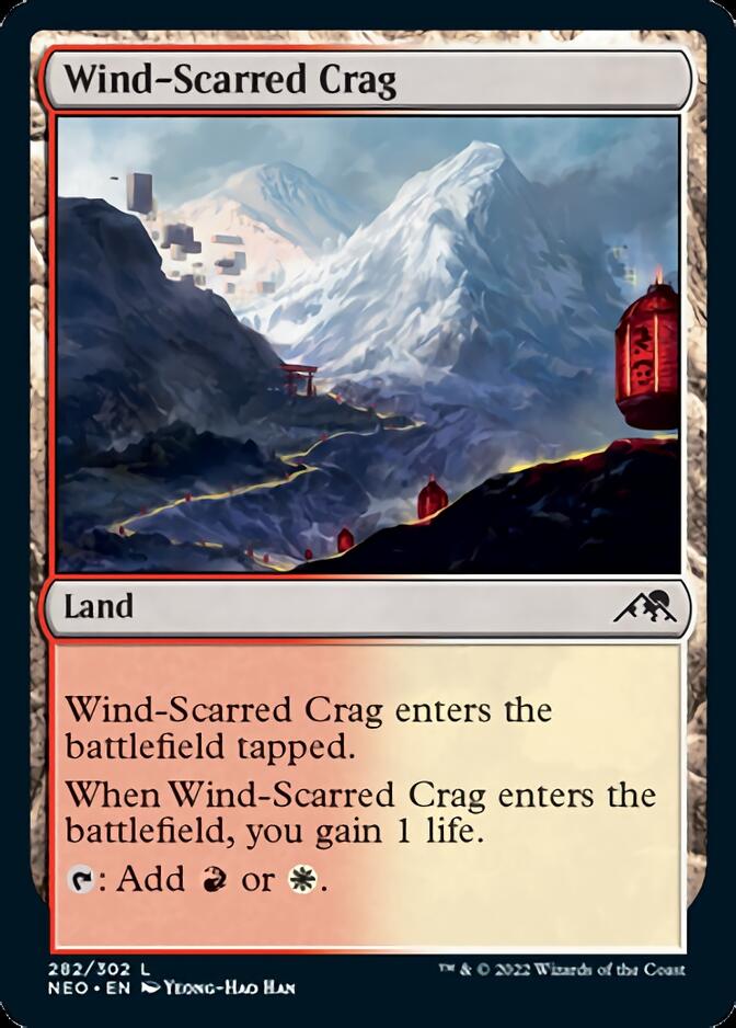 Wind-Scarred Crag [Kamigawa: Neon Dynasty] | The Clever Kobold