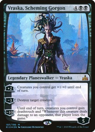 Vraska, Scheming Gorgon [Rivals of Ixalan] | The Clever Kobold