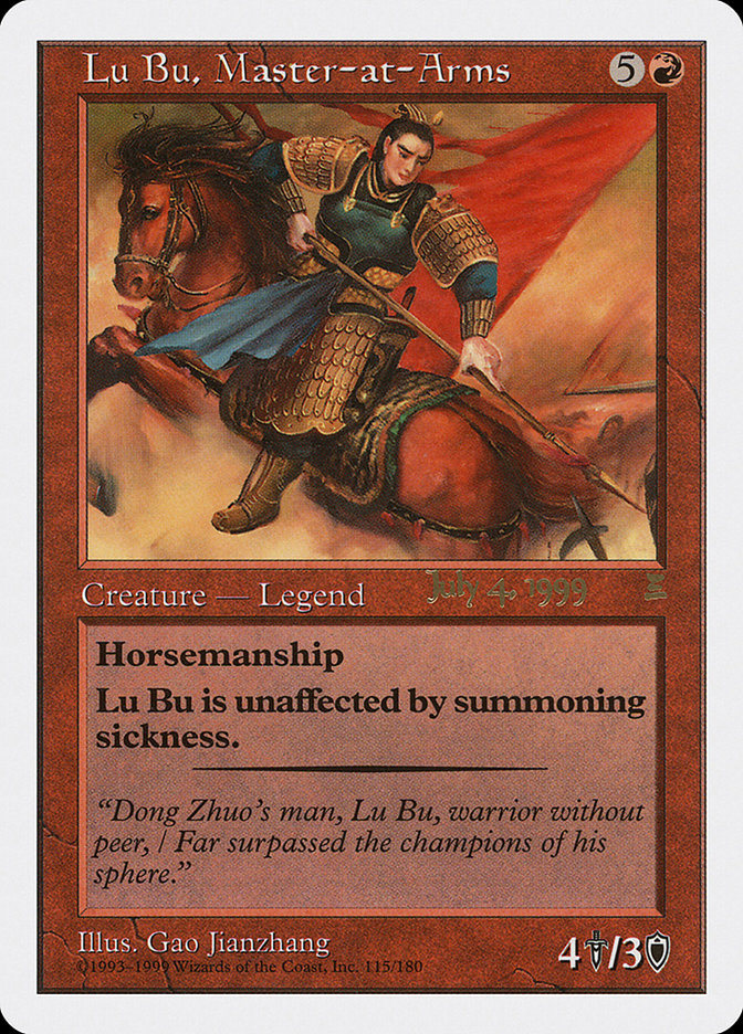 Lu Bu, Master-at-Arms (July 4, 1999) [Portal Three Kingdoms Promos] | The Clever Kobold