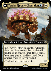 Tetzin, Gnome Champion // The Golden-Gear Colossus (Extended Art) [The Lost Caverns of Ixalan Commander] | The Clever Kobold