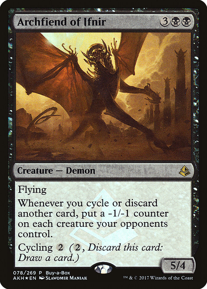 Archfiend of Ifnir (Buy-A-Box) [Amonkhet Promos] | The Clever Kobold