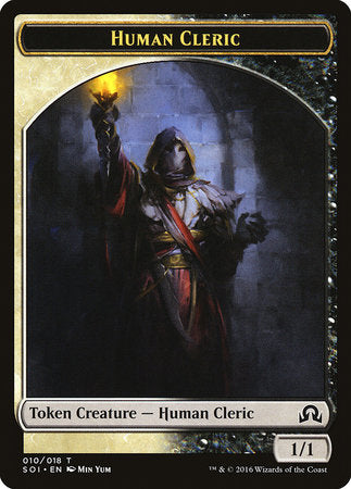 Human Cleric Token [Shadows over Innistrad Tokens] | The Clever Kobold