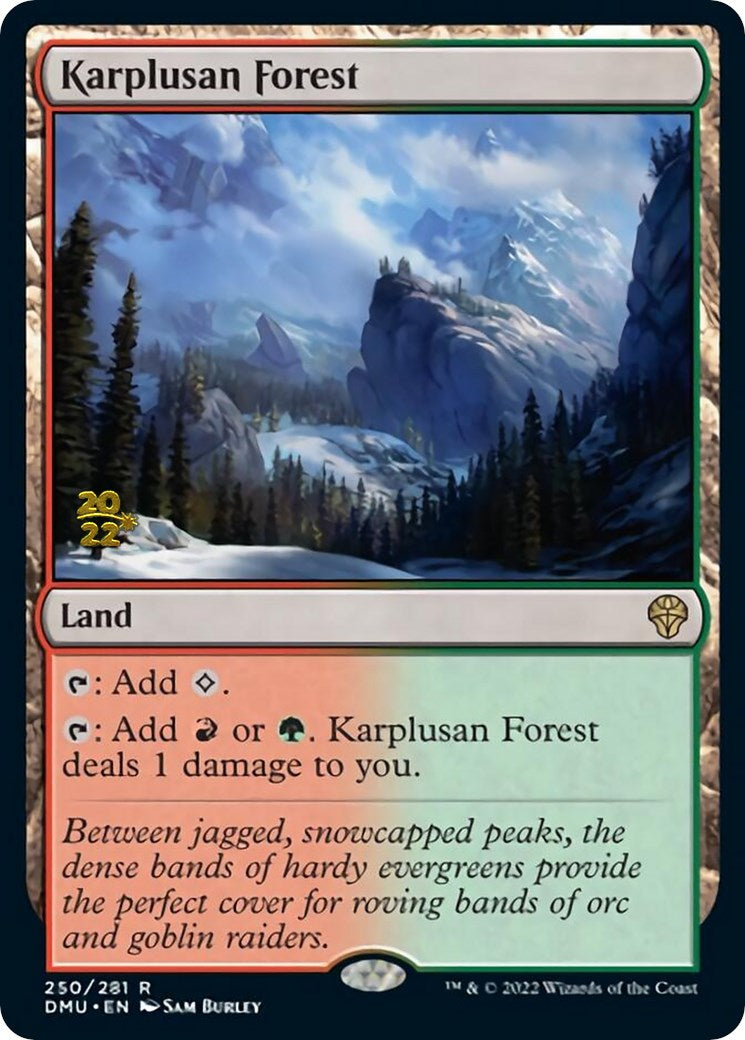 Karplusan Forest [Dominaria United Prerelease Promos] | The Clever Kobold