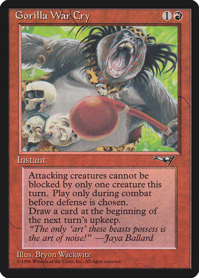 Gorilla War Cry (Red Rattle Drum) [Alliances] | The Clever Kobold