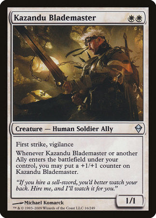 Kazandu Blademaster [Zendikar] | The Clever Kobold