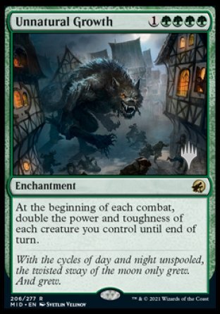 Unnatural Growth (Promo Pack) [Innistrad: Midnight Hunt Promos] | The Clever Kobold