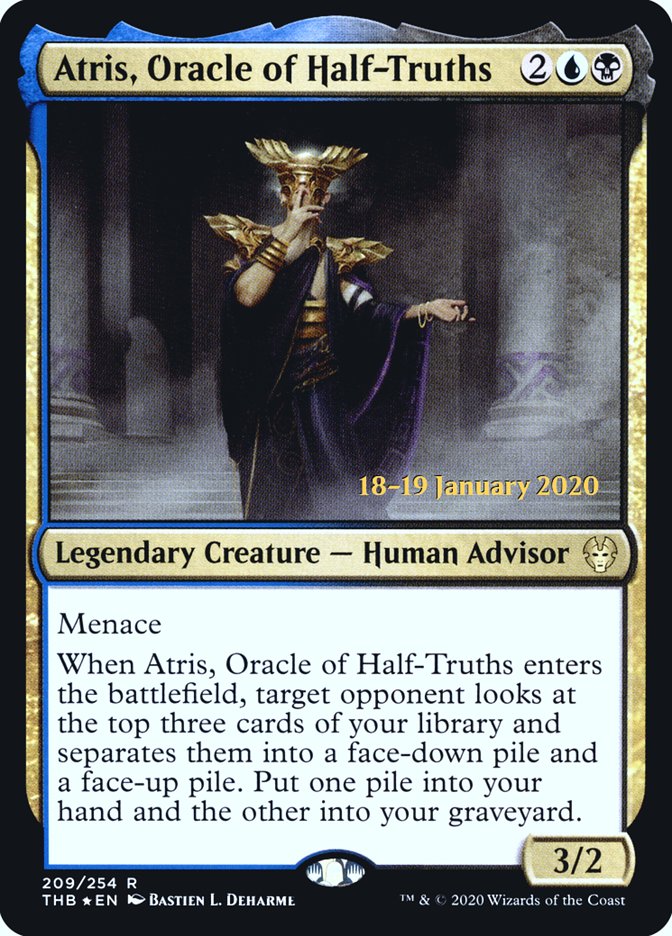 Atris, Oracle of Half-Truths [Theros Beyond Death Prerelease Promos] | The Clever Kobold