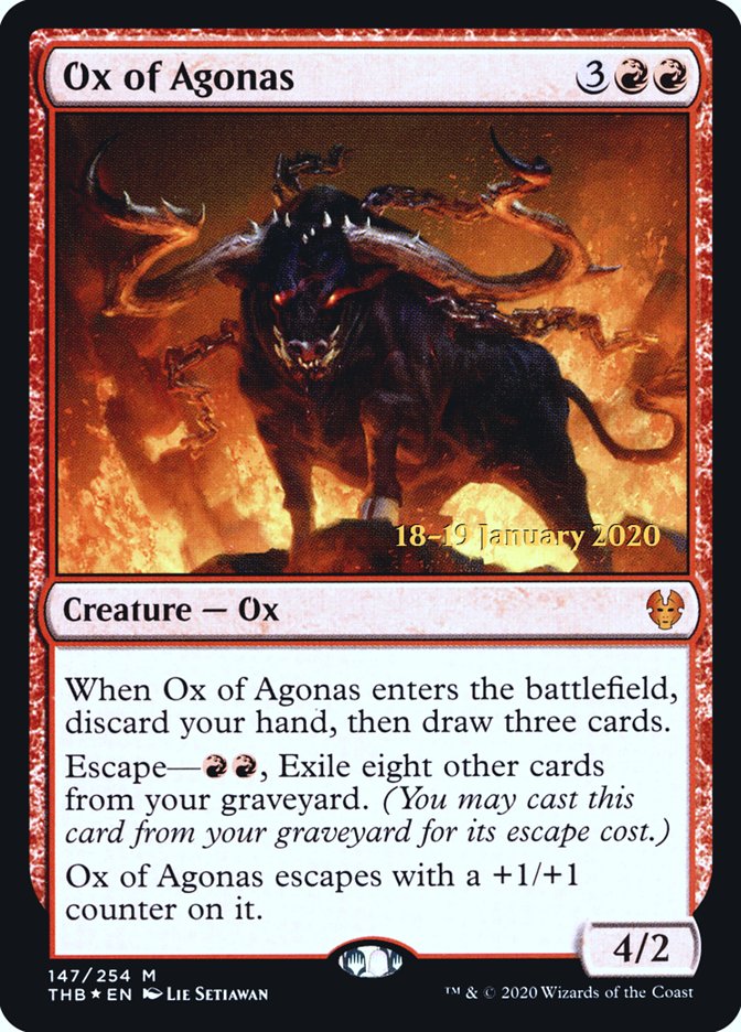 Ox of Agonas [Theros Beyond Death Prerelease Promos] | The Clever Kobold