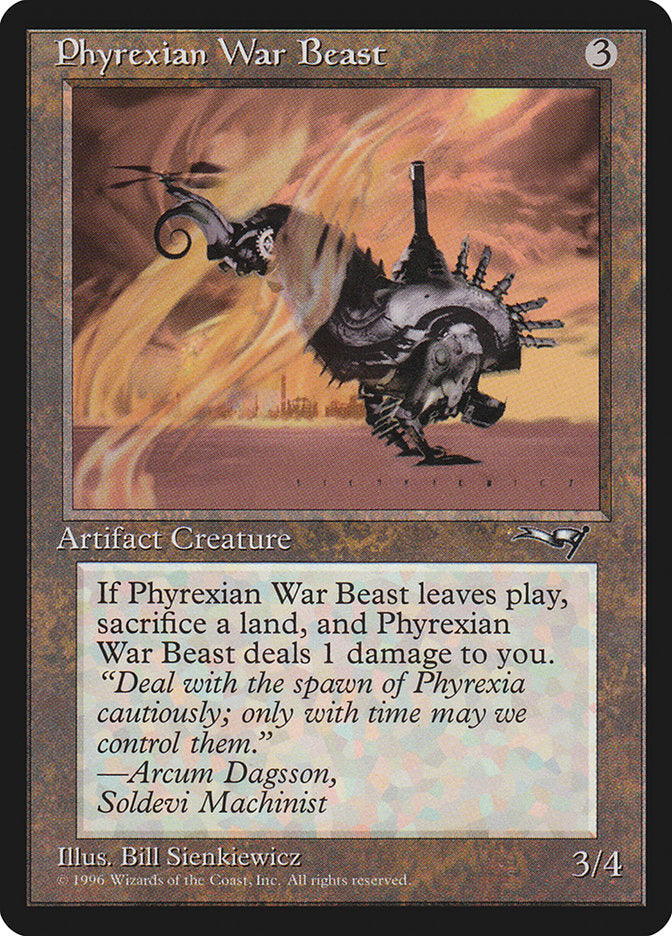 Phyrexian War Beast (Signature on Right) [Alliances] | The Clever Kobold