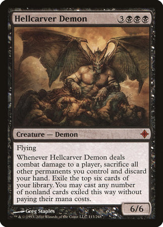 Hellcarver Demon [Rise of the Eldrazi] | The Clever Kobold