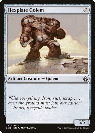 Hexplate Golem [Battlebond] | The Clever Kobold