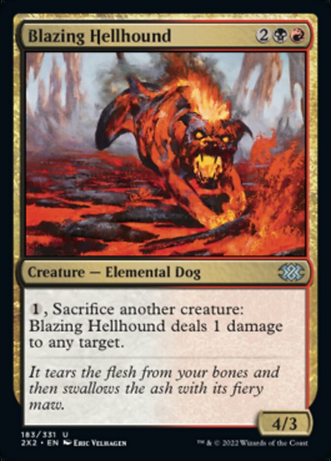Blazing Hellhound [Double Masters 2022] | The Clever Kobold