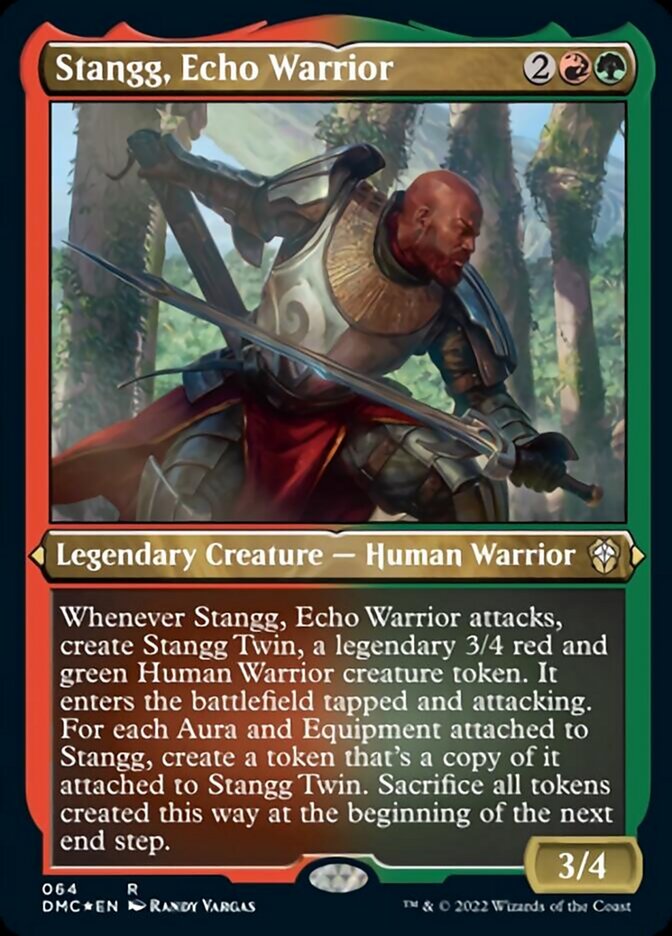 Stangg, Echo Warrior (Foil Etched) [Dominaria United Commander] | The Clever Kobold