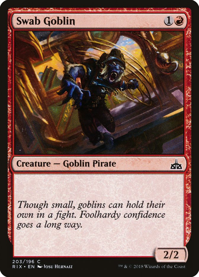 Swab Goblin [Rivals of Ixalan] | The Clever Kobold