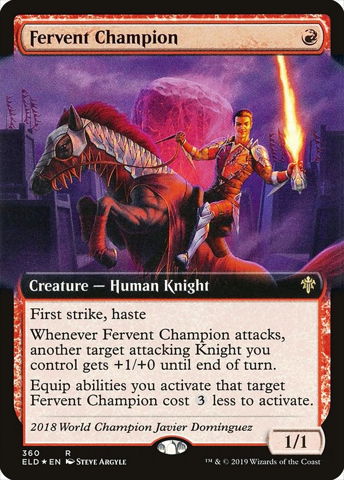 Fervent Champion (Extended Art) [Throne of Eldraine] | The Clever Kobold