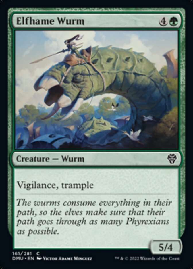 Elfhame Wurm [Dominaria United] | The Clever Kobold