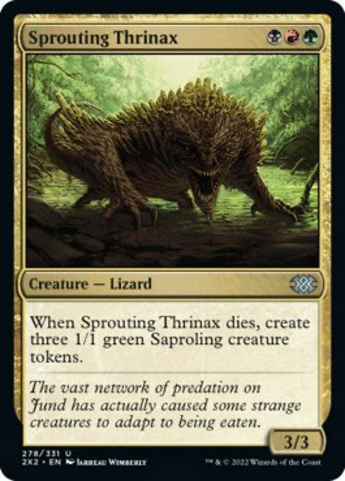 Sprouting Thrinax [Double Masters 2022] | The Clever Kobold