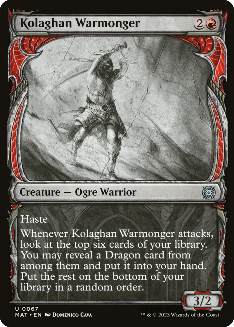 Kolaghan Warmonger (Showcase) [March of the Machine: The Aftermath] | The Clever Kobold