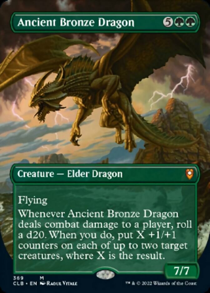 Ancient Bronze Dragon (Borderless Alternate Art) [Commander Legends: Battle for Baldur's Gate] | The Clever Kobold