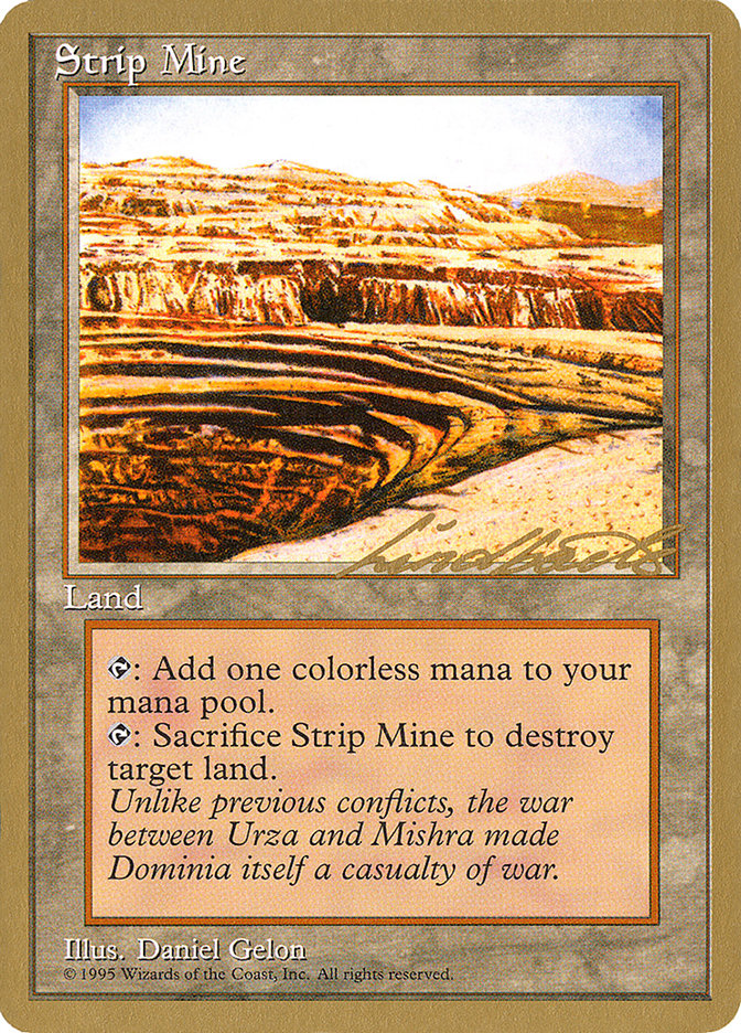 Strip Mine (Leon Lindback) [Pro Tour Collector Set] | The Clever Kobold