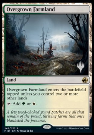 Overgrown Farmland (Promo Pack) [Innistrad: Midnight Hunt Promos] | The Clever Kobold